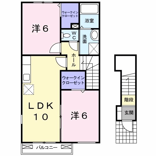 メゾン　アスナロ　Ⅱ 間取り