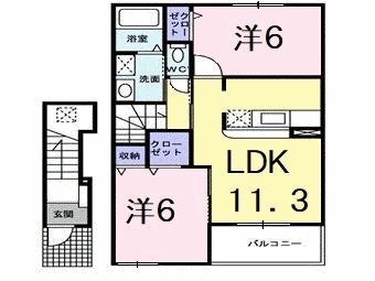 アプリコット・サン　Ａ 間取り