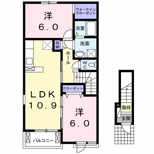 スマイリー鴨島　Ｂ 間取り