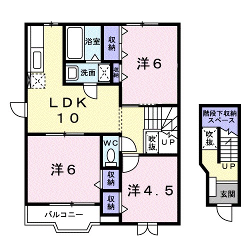 メゾンソレイユ　Ｂ 間取り