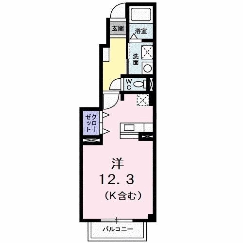 ソレイユ北島　Ａ 間取り