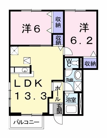 パルシモン　Ⅰ 間取り