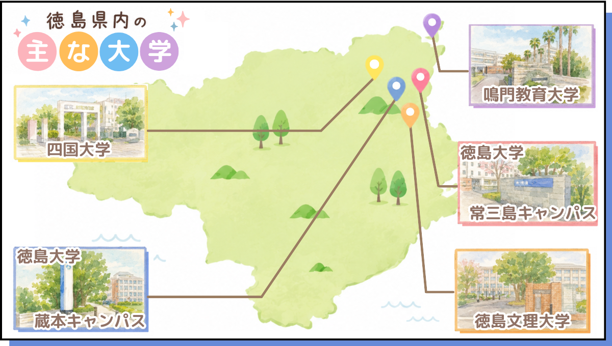 徳島県内の主な大学